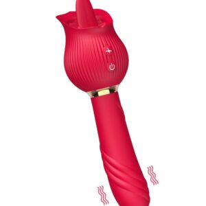 Chày rung thụt Hoa Hồng kết hợp lưỡi liếm cực phê, shopnguoilon