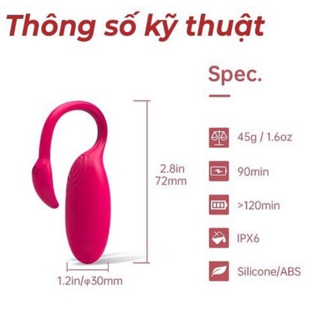 Trứng rung Flamingo kết nối điện thoại toàn cầu cao cấp, trứng thiên nga 4 IMG 6136